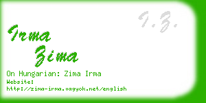 irma zima business card